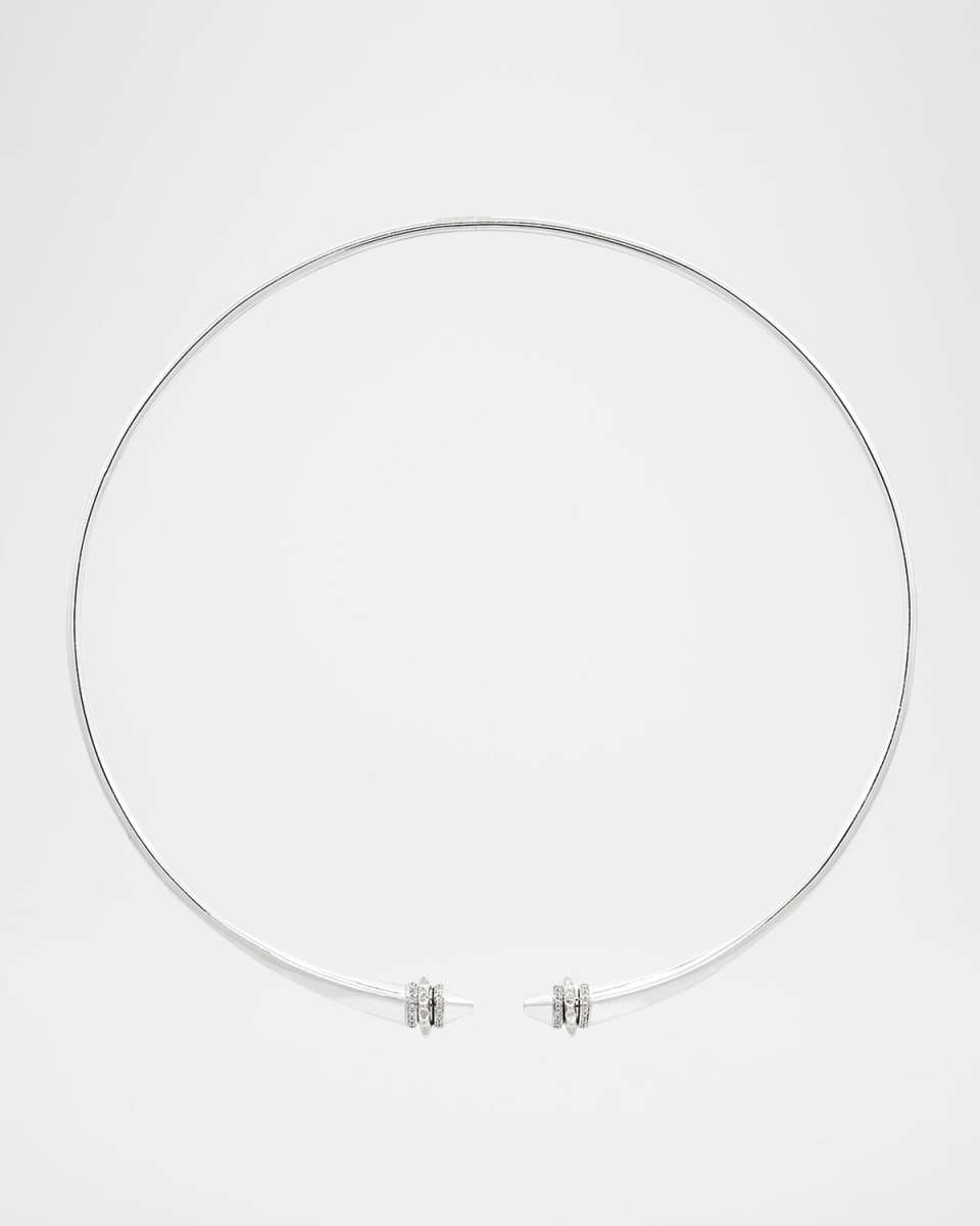 Cardamom 18K White Gold Diamond Choker
